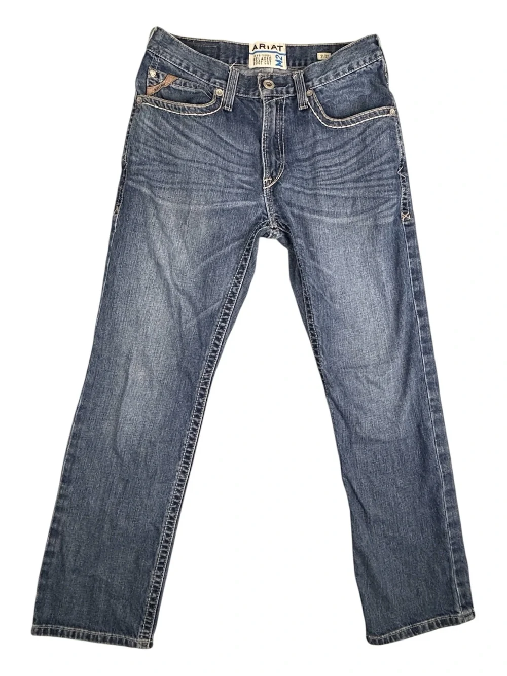 Ariat Jeans Mens 31X32 Blue M2 Traditional Relaxed Boot Cut Denim Western Cowboy